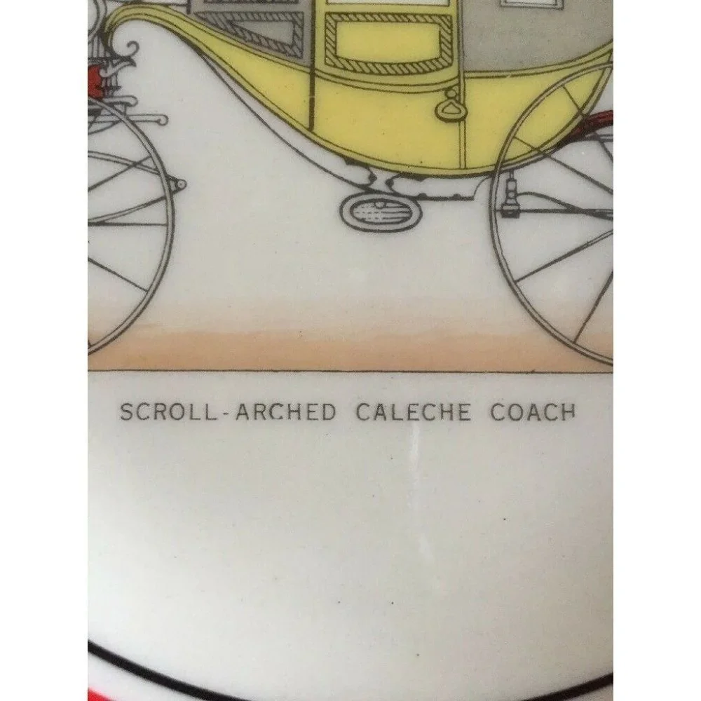 Vintage Porcelain Ashtray Scroll-Arched Caleche Coach‎ Executive Line 6” Square